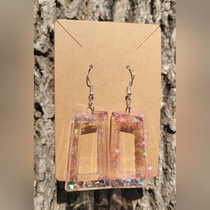 Elegant Pink Dangle Earrings